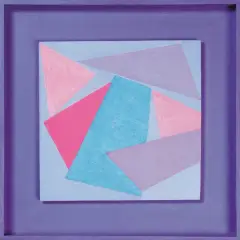 ABSTRAKCJA by Henryk Stażewski, 1981, olej, blacha naklejona na płytę pilśniową, sold Apr 2004