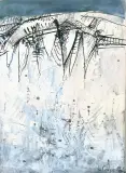 Bez tytułu, 29 V 1966 by Aleksander Kobzdej, tusz, pióro, akwarela, gwasz, papier, tektura, sold Apr 2004