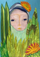 Bogna Czechowska, Dziewczynka, 2002, pastel, gwasz, papier