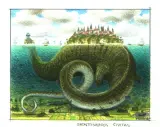 Brontosaurus civitas by Jacek Yerka, 2002, kredki, ołówek, papier, sold Apr 2004