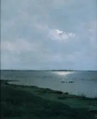Pejzaż z jeziorem by Paul Reincke, ok. 1930, olej, płótno, sold Mar 2004