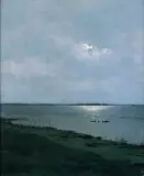 Paul Reincke, Pejzaż z jeziorem, ok. 1930, olej, płótno