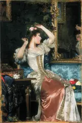Władysław Czachórski, Przed lustrem, 1888, olej, płótno