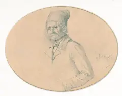 Aleksander Kotsis, Portret mężczyzny - Powstaniec, 1865, ołówek, papier