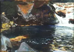Leon Wyczółkowski, Pejzaż znad Prutu, 1910, pastel, akwarela, papier