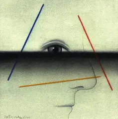 Nn Nn, Il. do eseju Targowisko tolerancji C.Magrisa, 200, pastel, farba wodna, papier