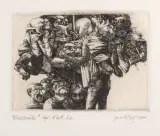 Jacek Gaj, Kuszenie, 1970, miedzioryt, papier