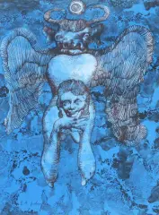 Jan Lebensztejn, Stwór fantastyczny, 1994, litografia, papier