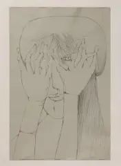 Danuta by Barbara Gawdzik-Brzozowska, 1968, tusz pióro, papier, sold Feb 2004