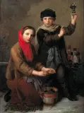 Otto Rietschel, Sprzedawcy zabawek, 1870, olej, płótno