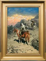 Alfred Wierusz-Kowalski, CZERKIESI W GÓRACH, 1880-1885, olej, płótno