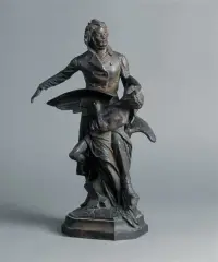 Mickiewicz budzący geniusza poezji by Antoni Kurzawa, 1891, brąz patynowany, sold Dec 2003