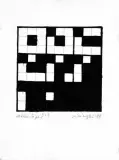 Chance in game 3 x 3 by Ryszard Winiarski, 1999, akryl, ołówek, płótno, sold Dec 2003