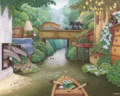 Jacek Yerka, Kieszonkowa dżungla - Pokój, 2003, pastel, papier