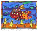 Andrzej Szadkowski, Żarłoczny, 1994, tusz pióro, akwarela, papier
