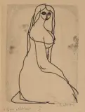 Stanisław Dawski, Z cyklu "Kobieta" I, ok. 1955, monotypia, papier