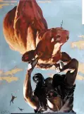 Leszek Michał Żegalski, Uprowadzona, 1990, olej, płótno