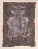Figura by Jan Lebensztejn, 1963, tempera, papier, offered Dec 2003