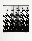 Chance in game 5 x 5 by Ryszard Winiarski, 1999, akryl, ołówek, płótno, sold Dec 2003