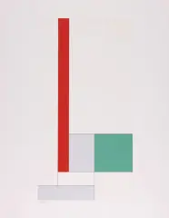 Georges Vantongerloo, Y= - x2 + bx + c rouge-vert, 1933, serigrafia, papier