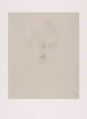 Balthus, Portret kobiety z zamkniętymi oczami, litografia, papier