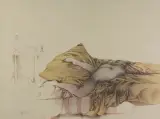 Bruno Bruni, Do połowy wg. Bouchera (Zur Hälfte nach Boucher), litografia, papier