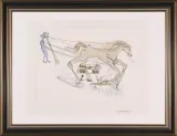 Hamulec hydrauliczny (Le frein hydraulique) by Salvador Dalí, litografia, papier, sold Nov 2003