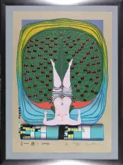 Friedensreich Hundertwasser, Rycina urodzinowa, 1972, litografia, papier
