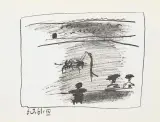 Pablo Picasso, Les banderilles, litografia, papier
