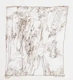 Jerzy Stajuda, Bez tytułu, 1972, tusz pióro, papier