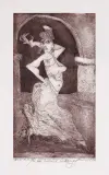 Stanisław Frenkiel, Tancerka, 1993, akwaforta, akwatinta barwna, papier