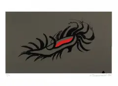 Pantofelek by Henryk Tomaszewski, 1994, serigrafia, papier, sold Nov 2003