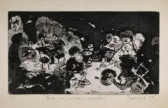 Paweł Lasik, Bistr – bar, 1977, akwaforta, akwatinta, papier
