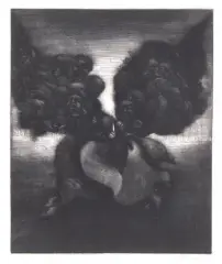 Marta Kremer, List do przyjaciela, 1969, mezzotinta, miękki werniks, papier