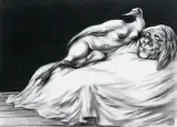 Adam Hoffmann, Scena fantastyczna, 19 VIII 1975, pastel, karton