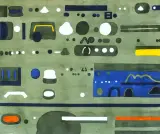 Przedmioty by Jan Tarasin, 1997, akwarela, karton, sold Nov 2003