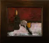 Martwa natura z butelką by Jacek Sienicki, 1998, olej, płótno, offered Nov 2003