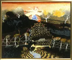 Mostek by Jacek Baszkowski, 1999, olej, płótno, offered Nov 2003