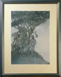 Jan Lebensztejn, Adam i Ewa, 1988, pastel, tusz pióro, gwasz, papier