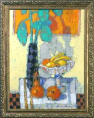 Adam Marczukiewicz, Martwa natura z fikusem, 2003, olej, płótno
