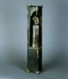 Jakub Łęcki, Polska Madonna, z cyklu Polskie Madonny, 2002, brąz, drewno (dąb),