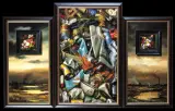Pochwała baroku [tryptyk] by Marian Michalik, 1992, olej, płyta pilśniowa, offered Nov 2003