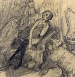 Bruno Schulz, Bez tytułu, ok. 1930, ołówek, papier