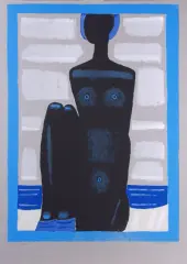 Jerzy Nowosielski, Akt czarnoniebieski, 1999, serigrafia, papier