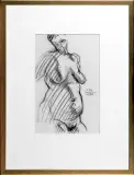 Franciszek Starowieyski, Akt kobiecy, 1988, kredka, papier