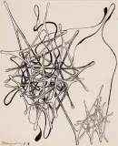 Jerzy Skarżyński, Kompozycja, 1948, tusz pióro, papier kremowy