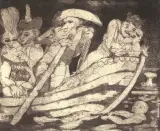 Stanisław Frenkiel, Łódź, 1991, miękki werniks, akwatinta, akwaforta, papier