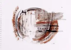 Arika Madeyska, Kompozycja, 1999, gwasz pióro, pędzel, papier