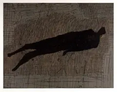 Monika Pietsch, Postać II, 1987, odprysk, akwaforta, akwatinta barwna, papier