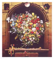 Jacek Yerka, Holenderski bukiet, 1990, druk autorski, papier